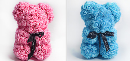 Rose Flower Teddy Bear