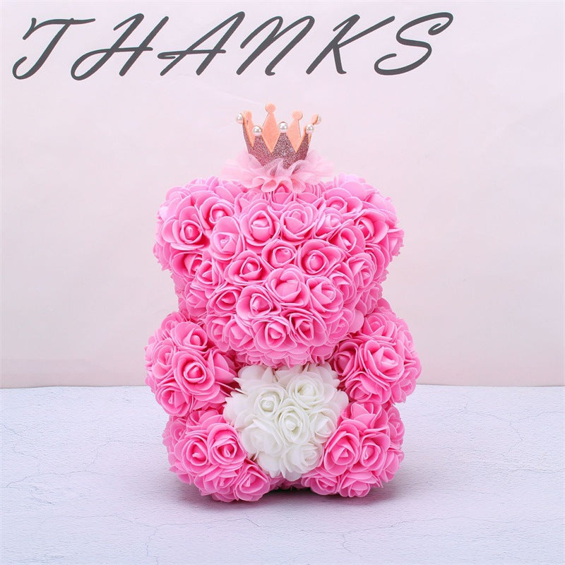 Rose Flower Teddy Bear