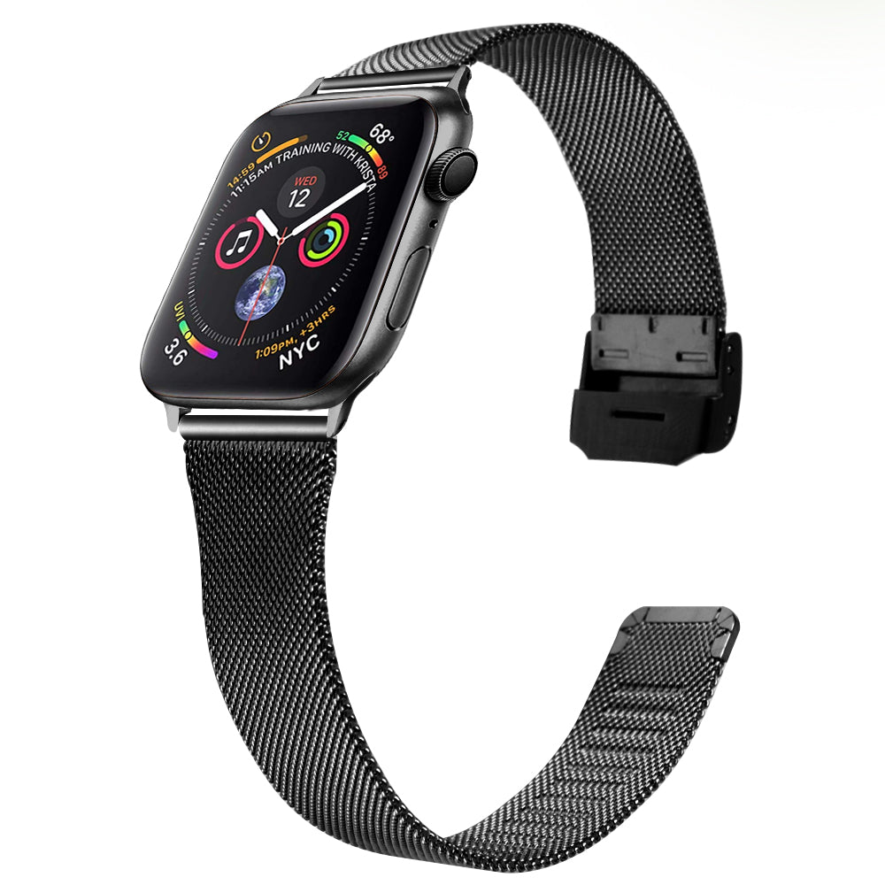 Milanese Adjustable Buckle Stainless Steel Metal Strap