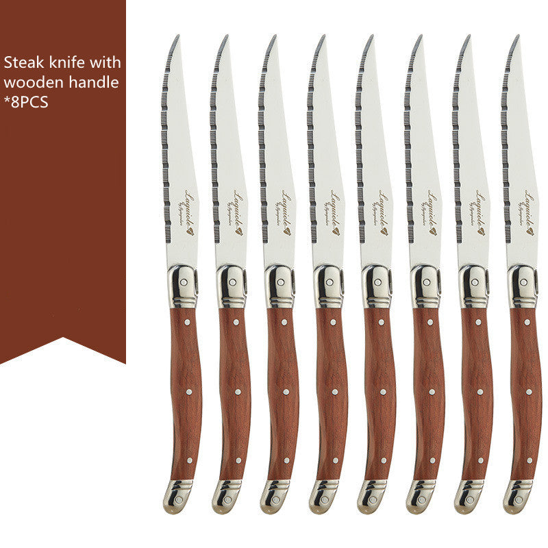 8-Piece Stainless Steel Steak Knife & Fork Set