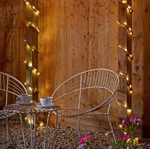 Solar Hemp Rope String Copper Wire LED