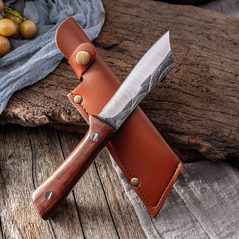 Multi-purpose Knife With Leather Sheath