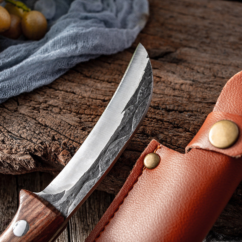 Multi-purpose Knife With Leather Sheath
