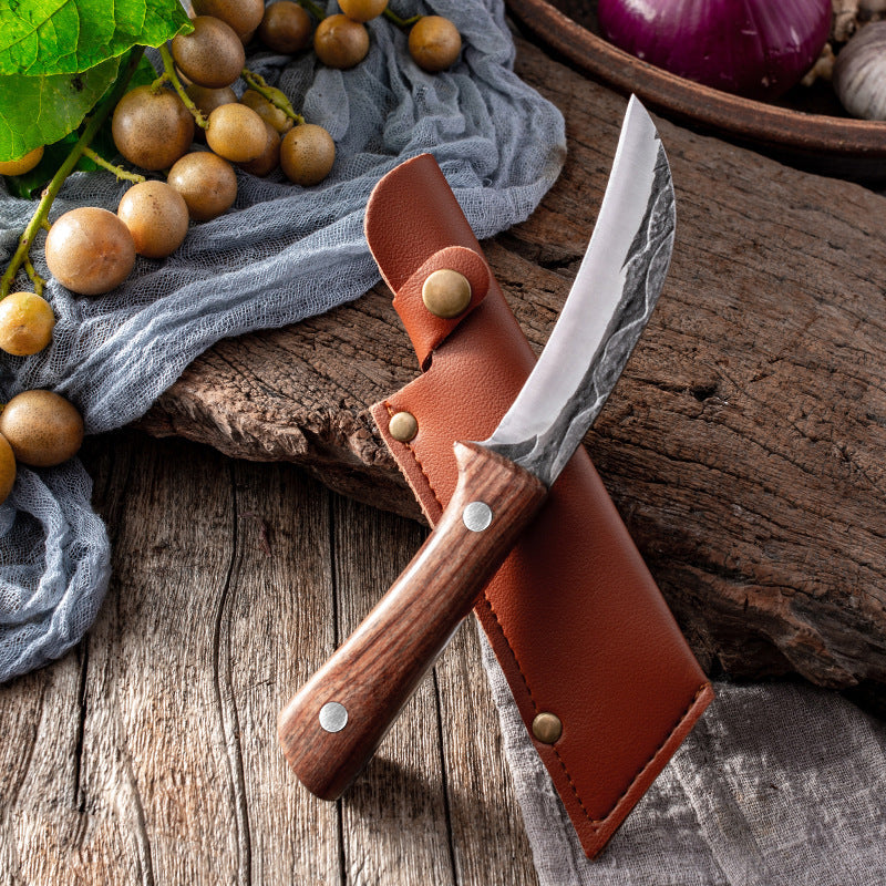 Multi-purpose Knife With Leather Sheath