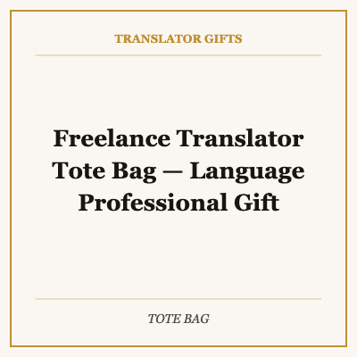 Freelance Translator Tote Bag — Language Professional Gift