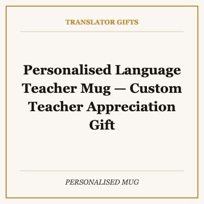 Personalised Language Teacher Mug — Custom Teacher Appreciation Gift