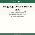 Language Lover's Starter Pack — Mug Notebook and Print Gift Set