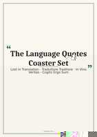 Language Quotes Coaster Set — Set of 4 for Language Lovers