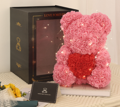 Rose Flower Teddy Bear