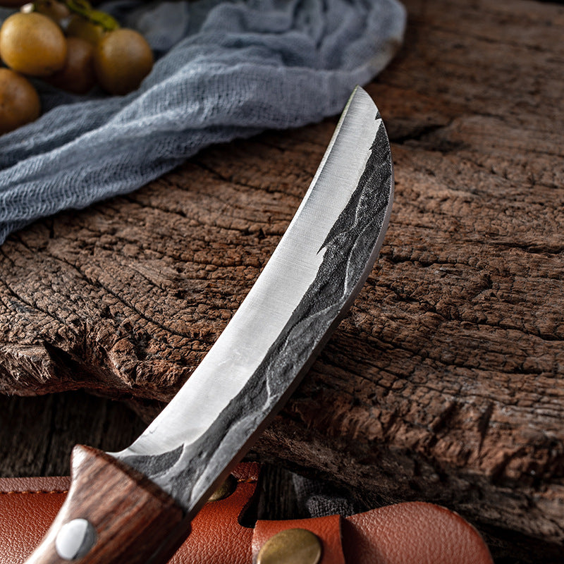 Multi-purpose Knife With Leather Sheath