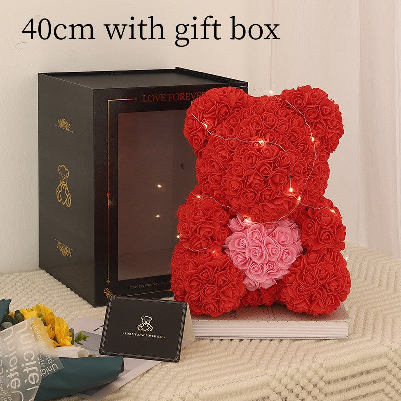 Rose Flower Teddy Bear