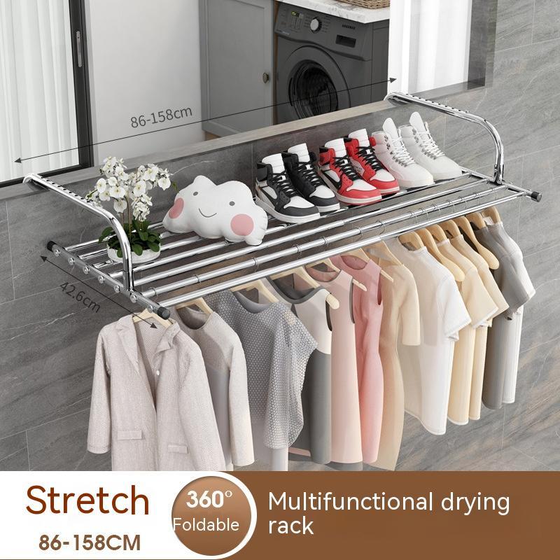 Stainless Steel Drying Rack Retractable Folding Hanger