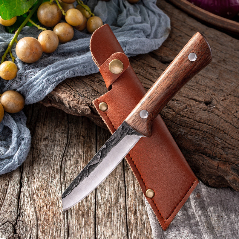 Multi-purpose Knife With Leather Sheath