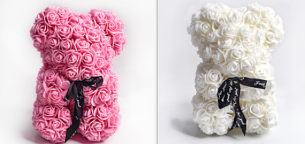 Rose Flower Teddy Bear