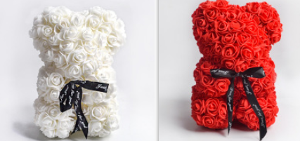 Rose Flower Teddy Bear