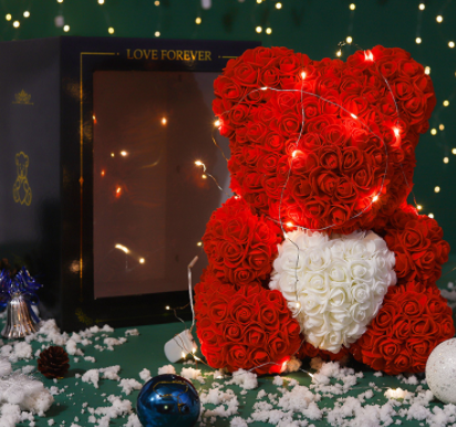Rose Flower Teddy Bear