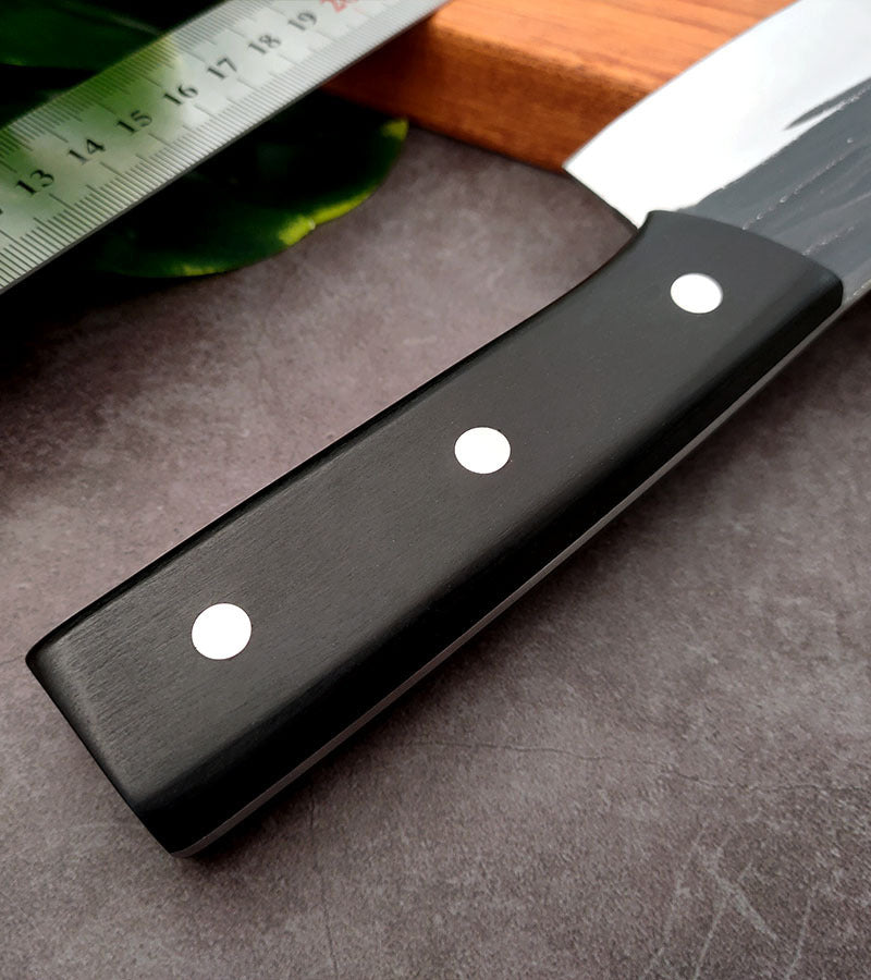 Forged Black Wood Butcher Knife