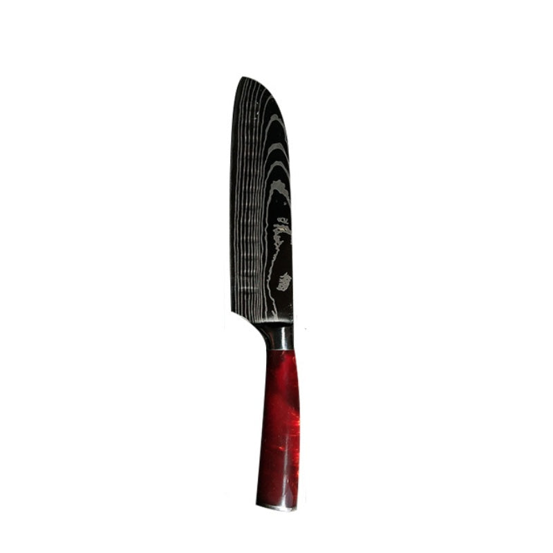 8-inch Chef Knife With Blue Resin Handle