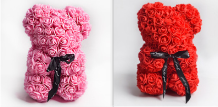 Rose Flower Teddy Bear