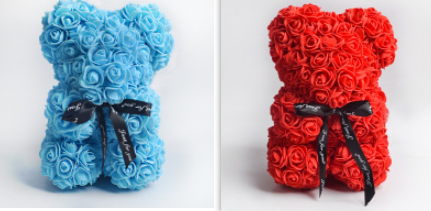 Rose Flower Teddy Bear