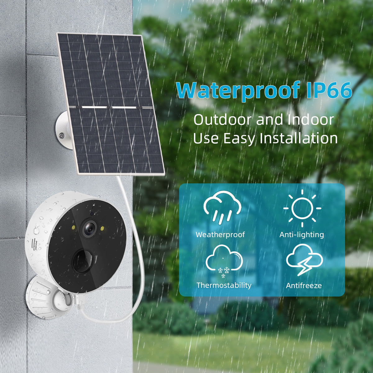 Solar powered security camera