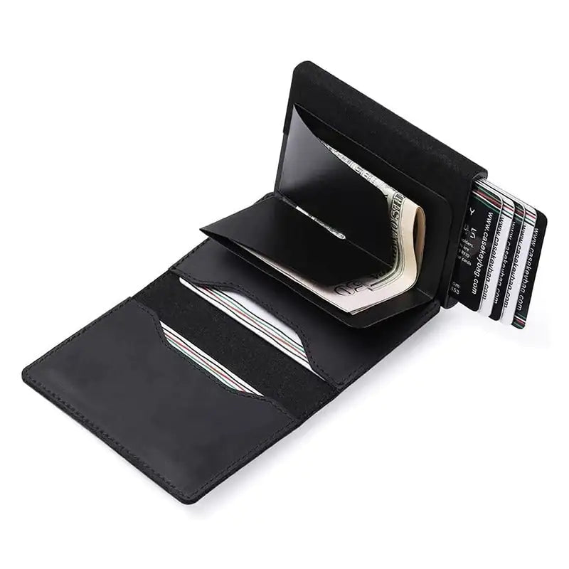 Leather Wallet Airtags RFID Blocking