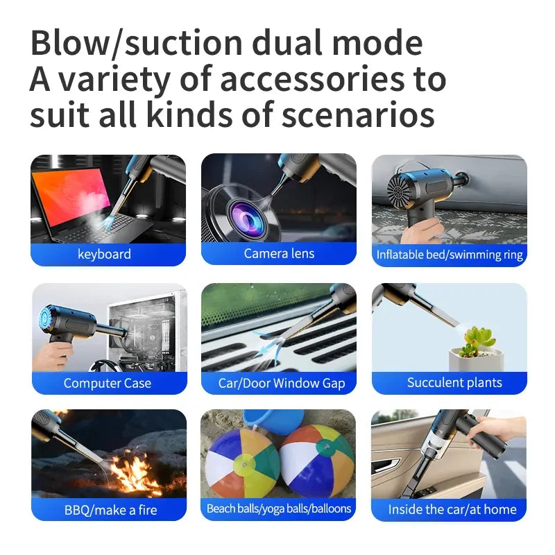 Battery powered Compressed Air Duster Blower