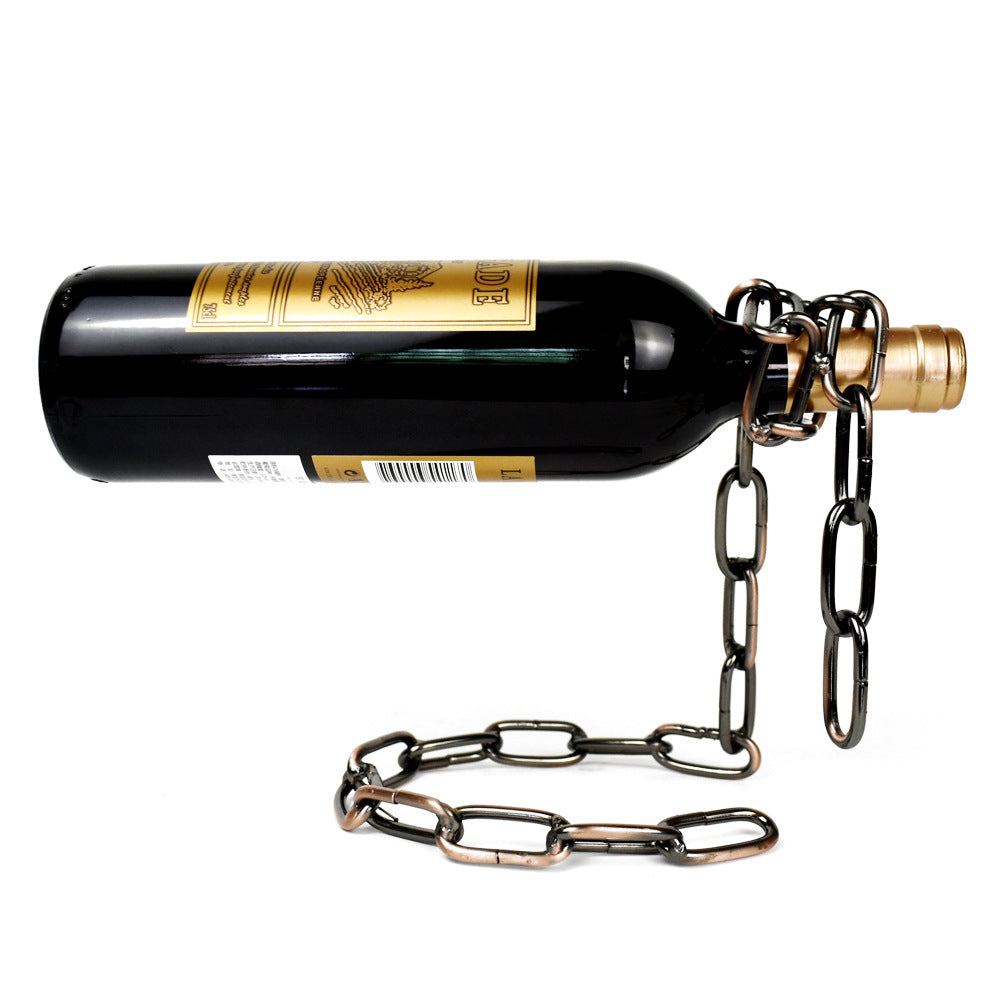 Chain wine bottle holder