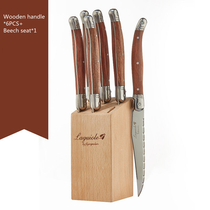 Premium Quality! 8-Piece Stainless Steel Steak Knife & Fork Set with Rosewood