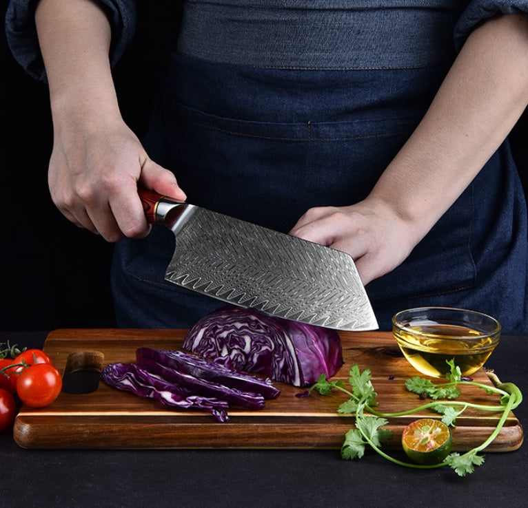 Damascus Steel Chinese Cleaver Household Meat