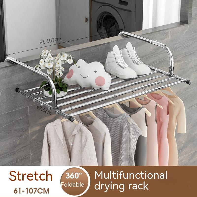Stainless Steel Drying Rack Retractable Folding Hanger