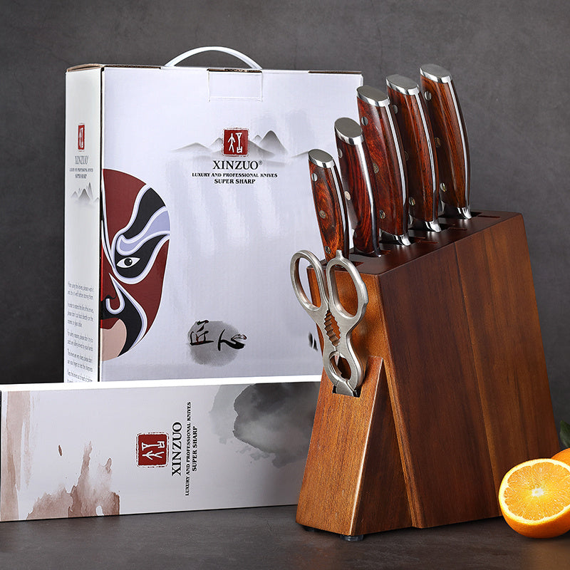 7 piece premium Damascus Chef Knife Set - Beautiful Design & Razor Sharp