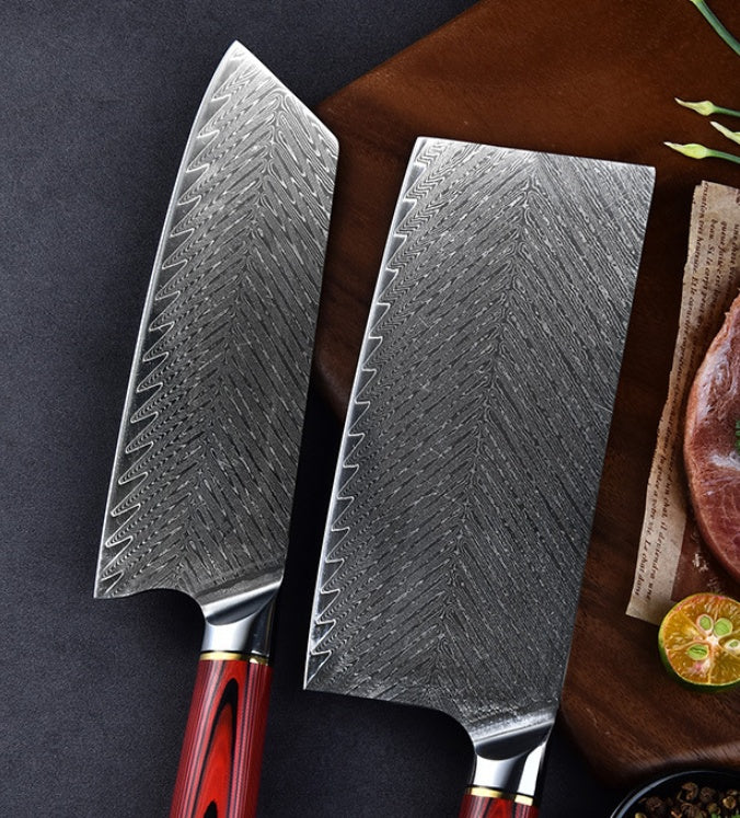 Damascus Steel Chinese Cleaver Household Meat