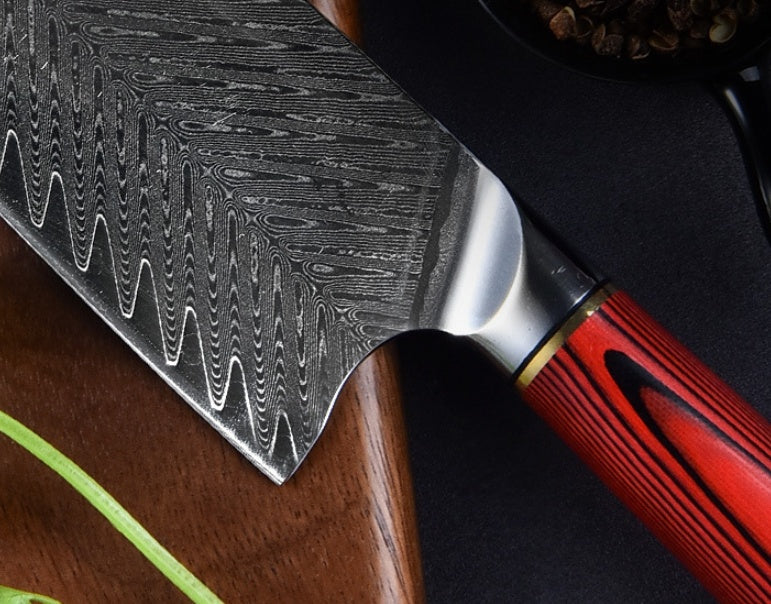 Damascus Steel Chinese Cleaver Household Meat