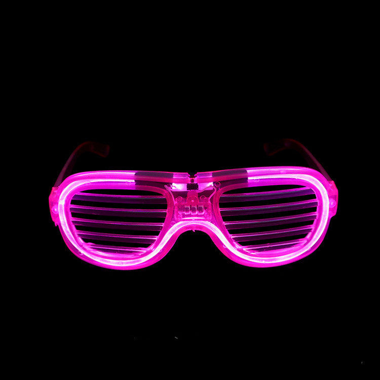Luminous Glasses LED Light Up Glasses Party Decoration Purple Color Luminous Shutter Shades Glow Glasses Children Adults Holiday Accessories Gift