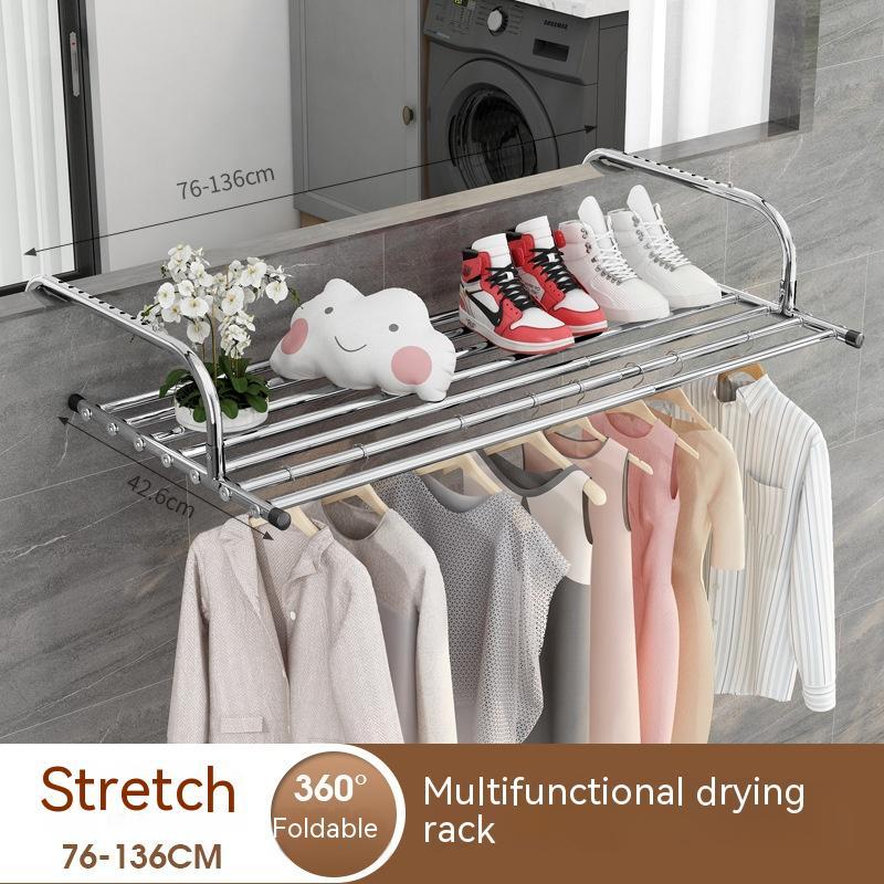 Stainless Steel Drying Rack Retractable Folding Hanger
