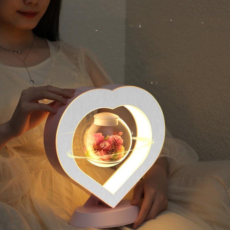 Floating heart LED night light