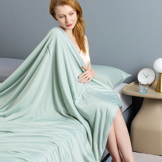 Luxurious Ice Cream Cool Silk Summer Blanket: Cool, Light & Airy Comfort