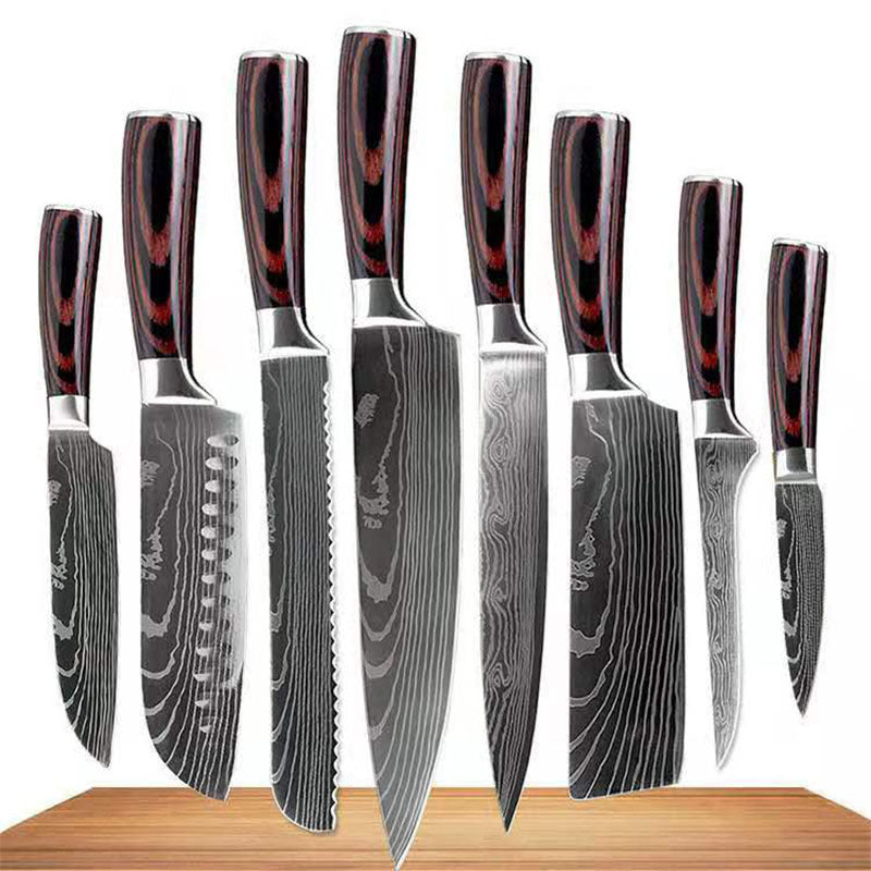 Western Style 8 Piece Chef's Knife