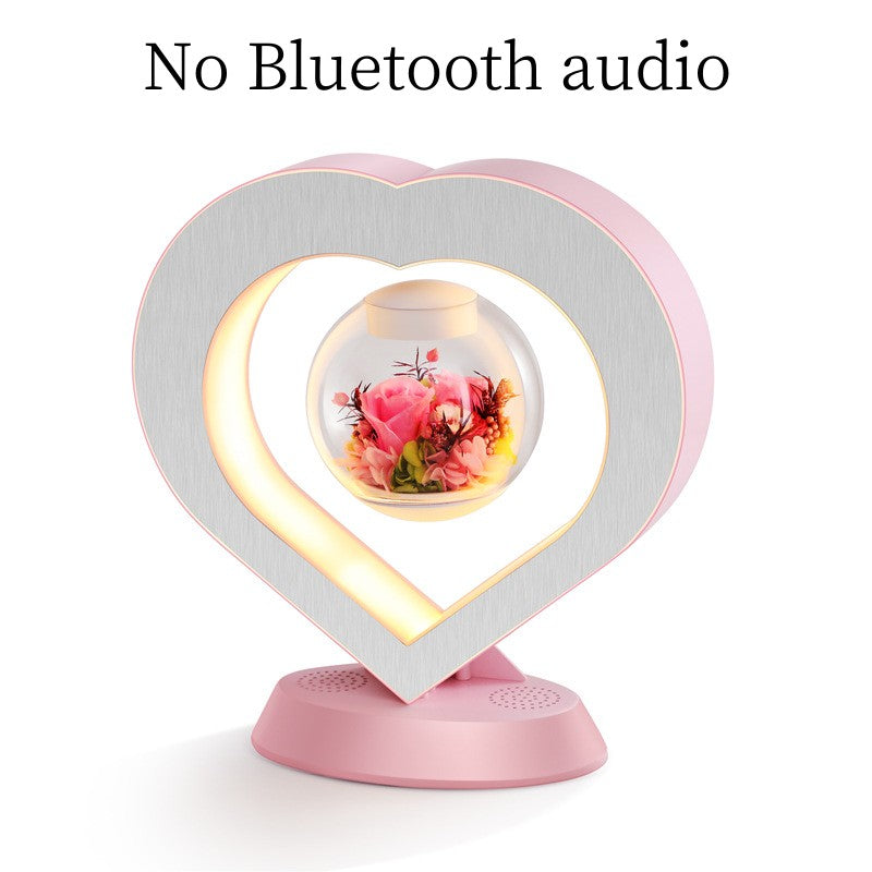 No Blue tooth audio. Pink and white heart with floating flower arrangement