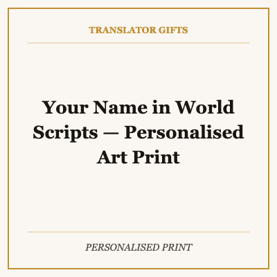 Your Name in World Scripts — Personalised Art Print