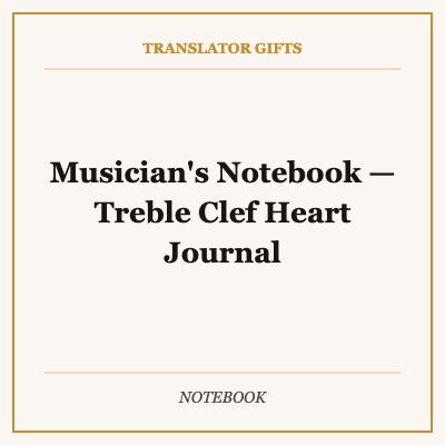 Musician's Notebook — Treble Clef Heart Journal