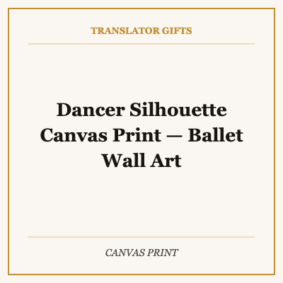 Dancer Silhouette Canvas Print — Ballet Wall Art