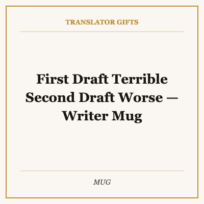First Draft Terrible Second Draft Worse — Writer Mug