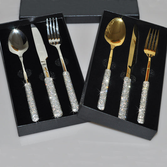 Diamond Encrusted Western Dinnerware Set