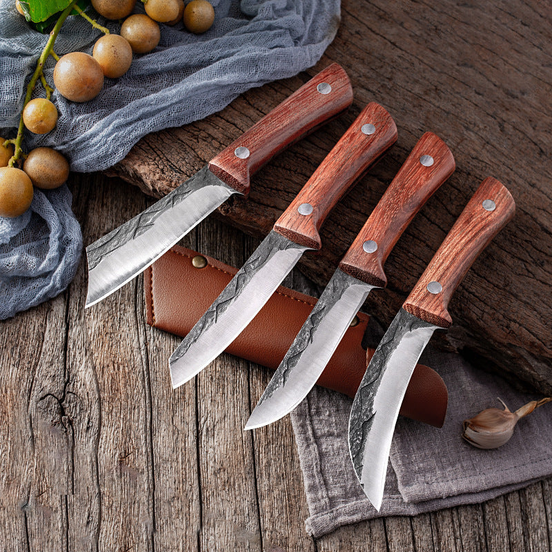 Multi-purpose Knife With Leather Sheath