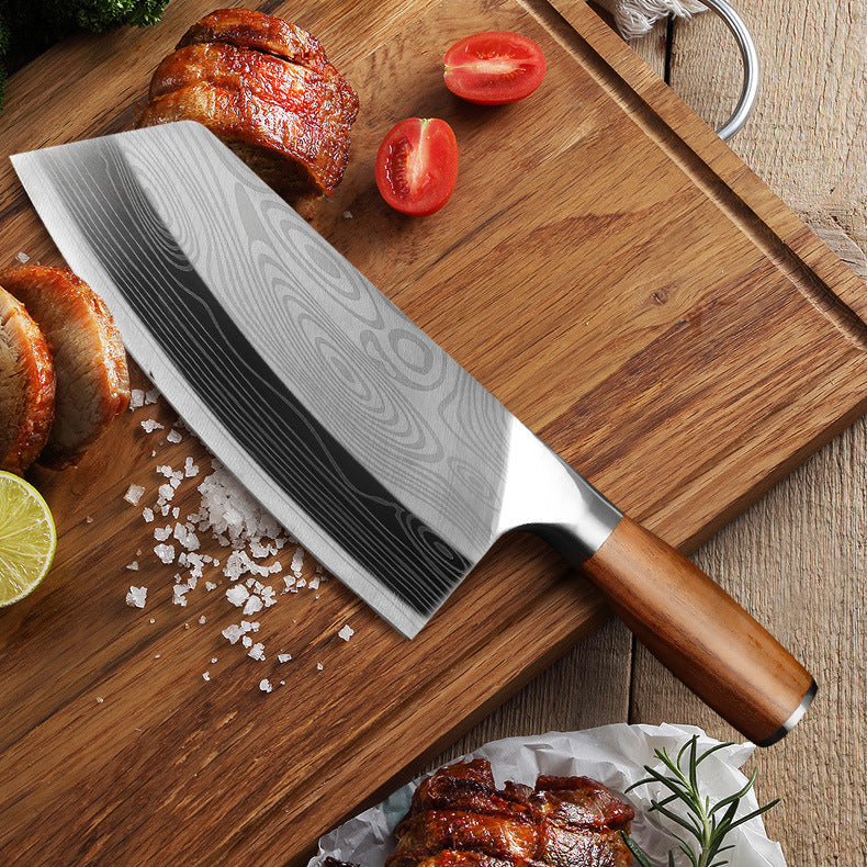 Stainless Steel Kitchen Knife With Wooden Handle