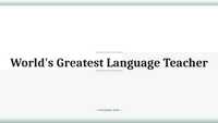 World's Greatest Language Teacher Mug — Teacher Appreciation Gift