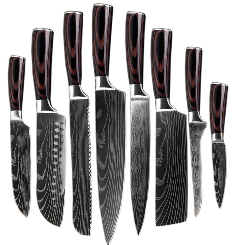 Western Style 8 Piece Chef's Knife 