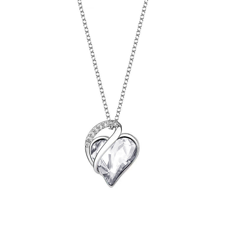 Sliver Heart Shaped  Necklace